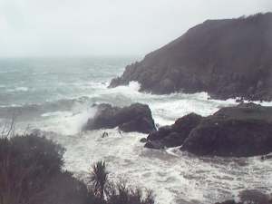 Waves break over the Todden